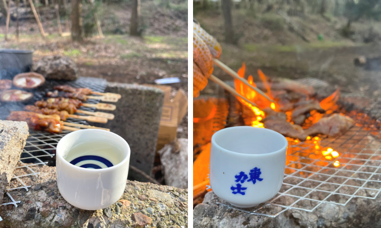 キャンプと日本酒