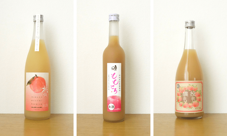 日本酒ベースの桃酒_3種
