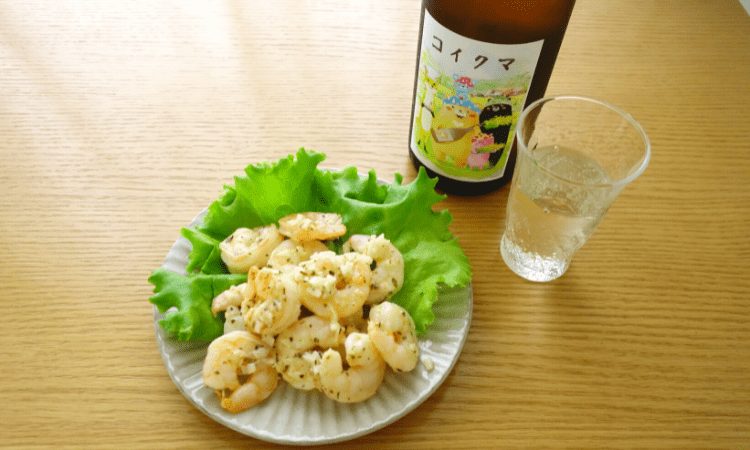 ハワイ料理と日本酒_ガーリックシュリンプ