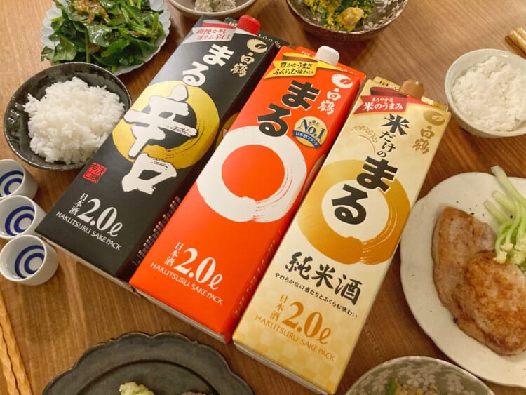 日本酒 白鶴 まる 3種類飲み比べてみました 食事と一緒に楽しめる究極の食中酒